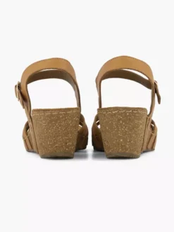 Easy Street Bruine Leren Sandalette -Skechers Winkel 2184600 H4