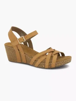 Easy Street Bruine Leren Sandalette -Skechers Winkel 2184600 H6