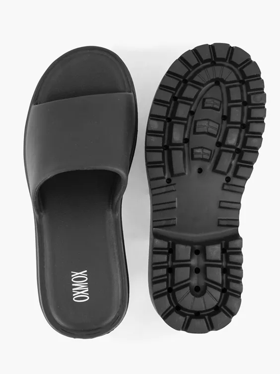 Zwarte Chunky Badslipper 5 Zwarte Chunky Badslipper - Afbeelding 3