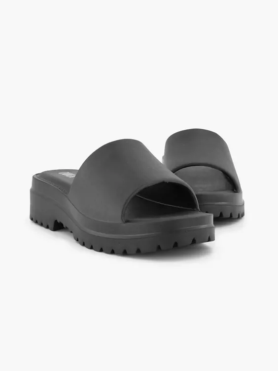 Zwarte Chunky Badslipper 7 Zwarte Chunky Badslipper - Afbeelding 5