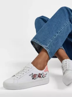 Witte Sneaker Roze Bloemen -Skechers Winkel 2191996 H10
