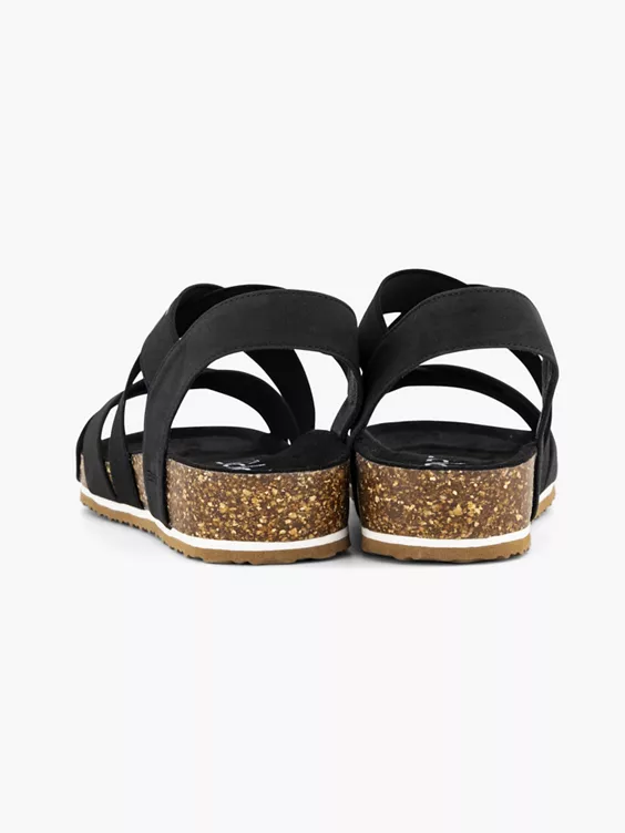 ESPRIT Zwarte Elastische Sandaal 6 ESPRIT Zwarte Elastische Sandaal - Afbeelding 4