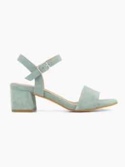 Groene Suéde Sandalette