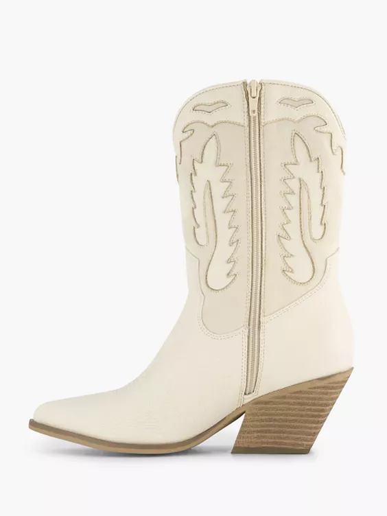 Beige Cowboy Laars 4 Beige Cowboy Laars - Afbeelding 2