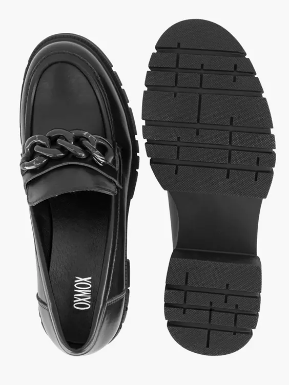 Zwarte Chunky Loafer Sietketting 5 Zwarte Chunky Loafer Sietketting - Afbeelding 3