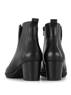 Zwarte Leren Enkelaars Hak -Skechers Winkel 2230044 H4