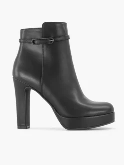 Zwarte Enkellaars Hoge Hak