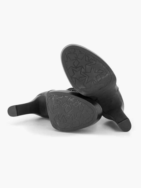 Zwarte Enkellaars Hoge Hak 5 Zwarte Enkellaars Hoge Hak - Afbeelding 3