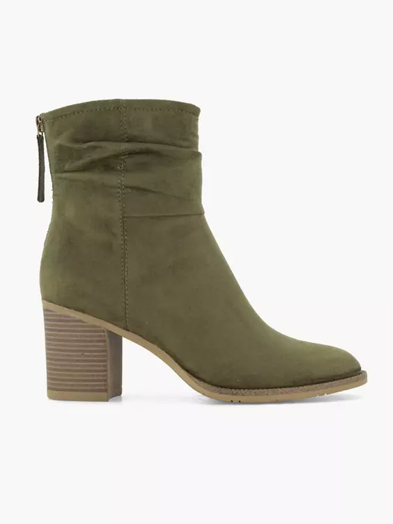 Groene Enkellaars Hak 3 Groene Enkellaars Hak