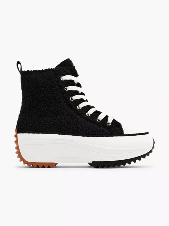 Zwarte Hoge Platform Sneaker Teddy 3 Zwarte Hoge Platform Sneaker Teddy
