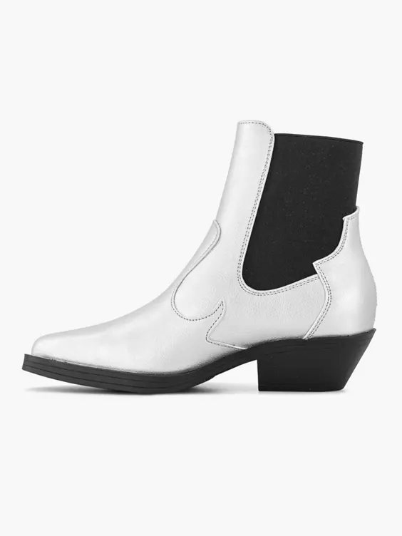 ONLY Shoes Zilveren Cowboy Laars 4 ONLY Shoes Zilveren Cowboy Laars - Afbeelding 2