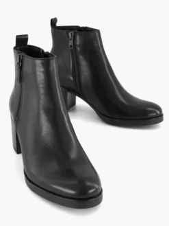 Zwarte Leren Enkellaars Hak -Skechers Winkel 2244912 H5