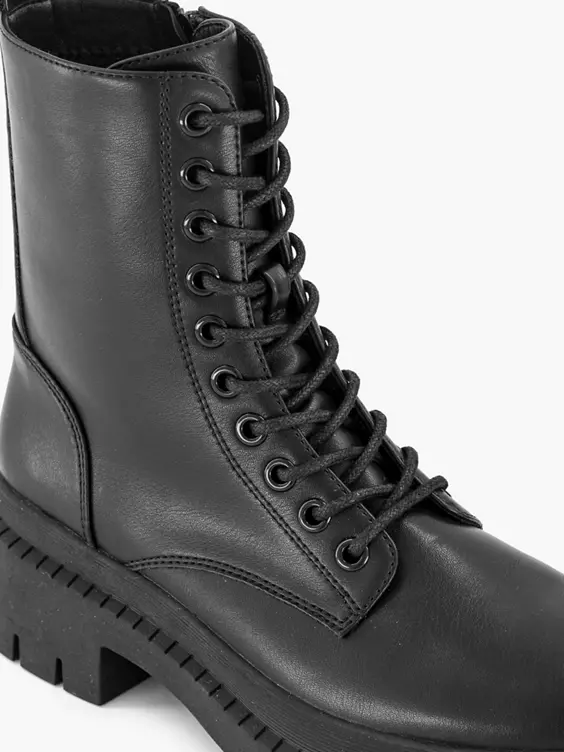 Zwarte Chunky Veterboot 7 Zwarte Chunky Veterboot - Afbeelding 5