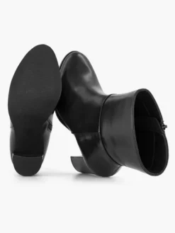 Zwarte Leren Enkellaars Hoge Hak -Skechers Winkel 2251056 H4