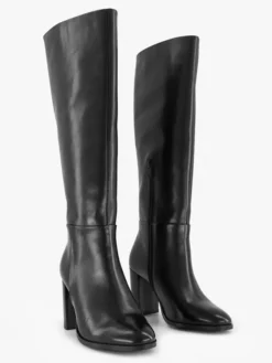 Zwarte Lange Leren Laars Hoge Hak 12 Zwarte Lange Leren Laars Hoge Hak -Skechers Winkel 2251072 H5