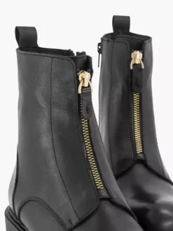 Zwarte Leren Bikerboot -Skechers Winkel 2251357 H5