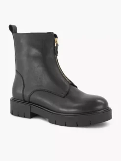 Zwarte Leren Bikerboot -Skechers Winkel 2251357 H6